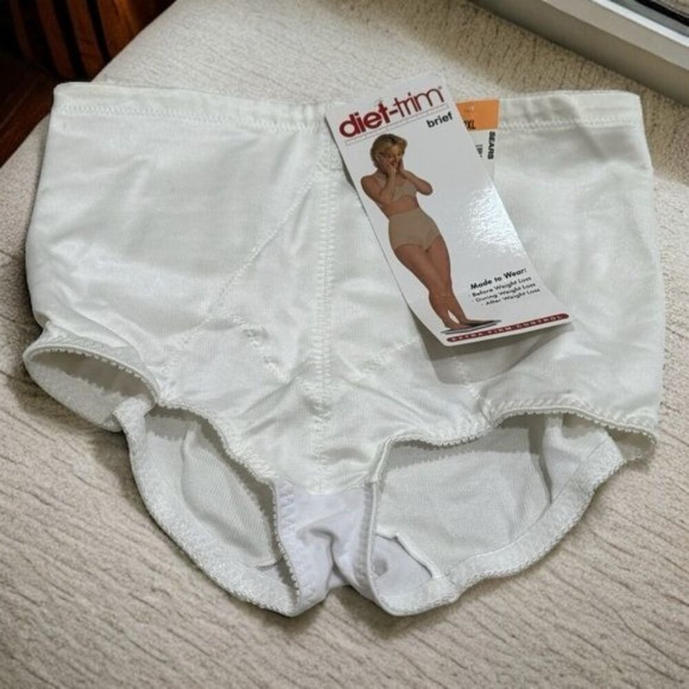 NEW Vintage Diet-Trim White Women’s Underwear Slimming Lifestyle 2XL